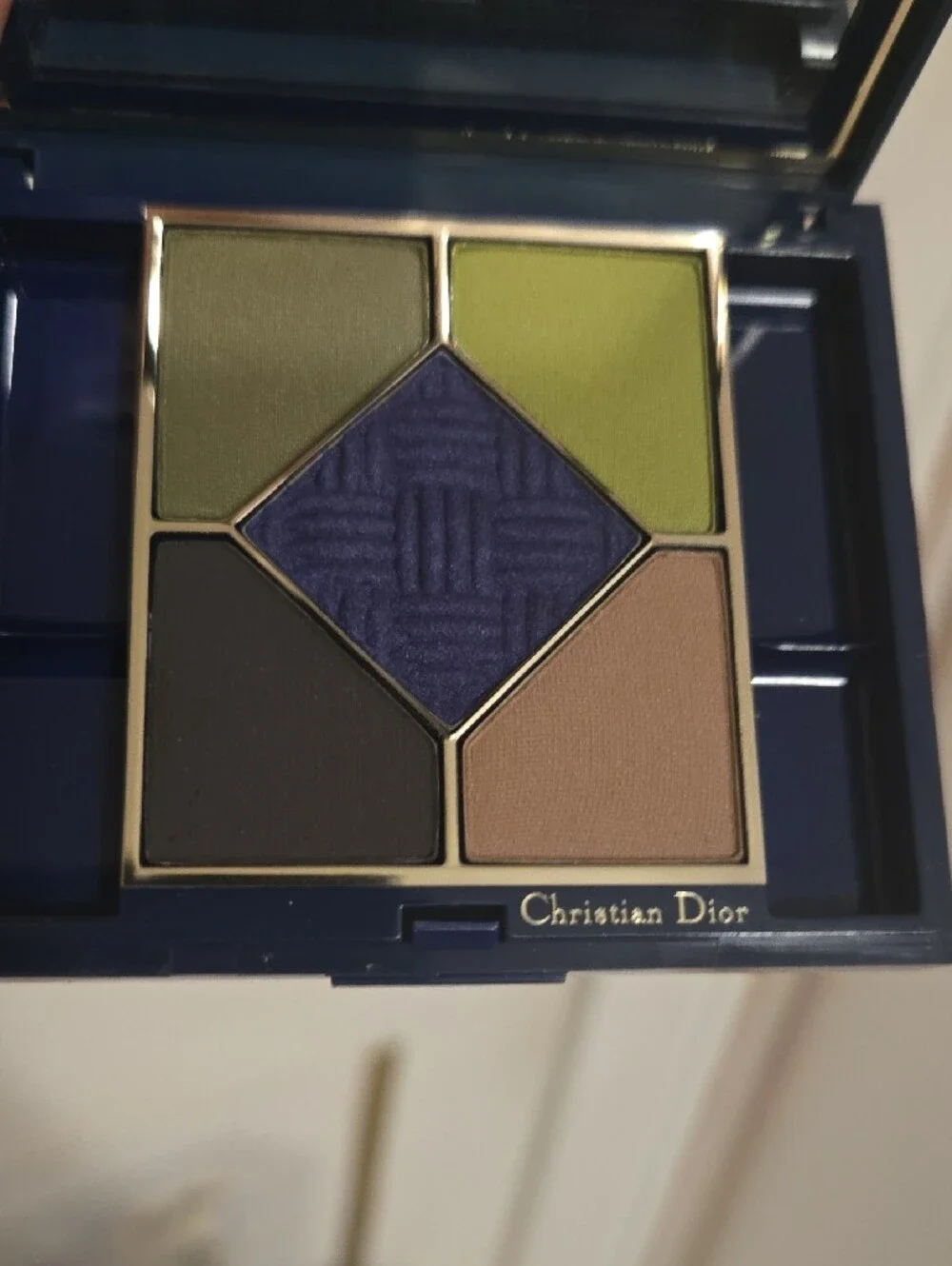 Dior bundle 5-Color Eyeshadow Palette in Green & Brn Shades and Refill In Mauve